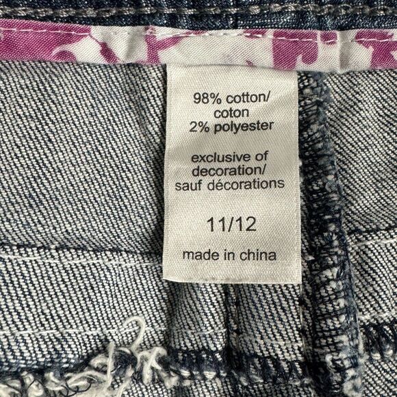 Maurices Shorts Juniors 11/12 Blue Mid Rise Distress Cuffed Measures W35 - Picture 5 of 7